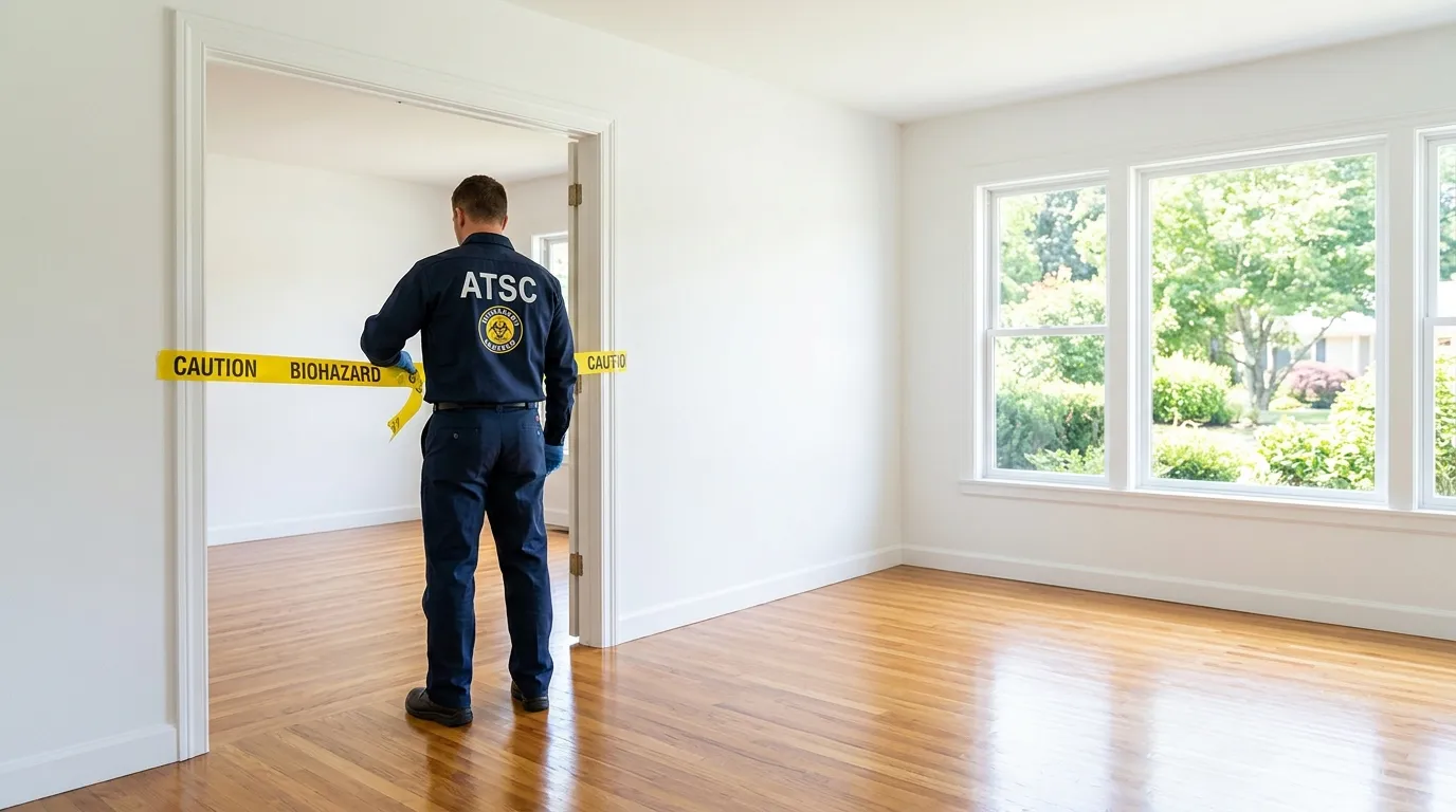 Certified biohazard cleanup crew performing Trauma Scene Cleanup in Nogales